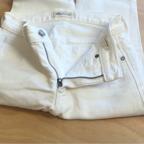 Madewell 9 High Rise Skinny Jean White Cotton Women Size 23. - Picture 3 of 12